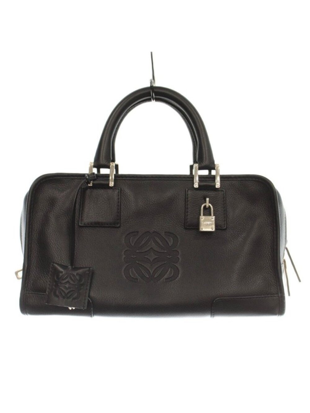 Loewe Amazona 28 Anagram Handbag Leather Logo Solid Black